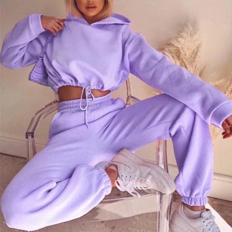 Winter Set with Loose Hoodie and Pants