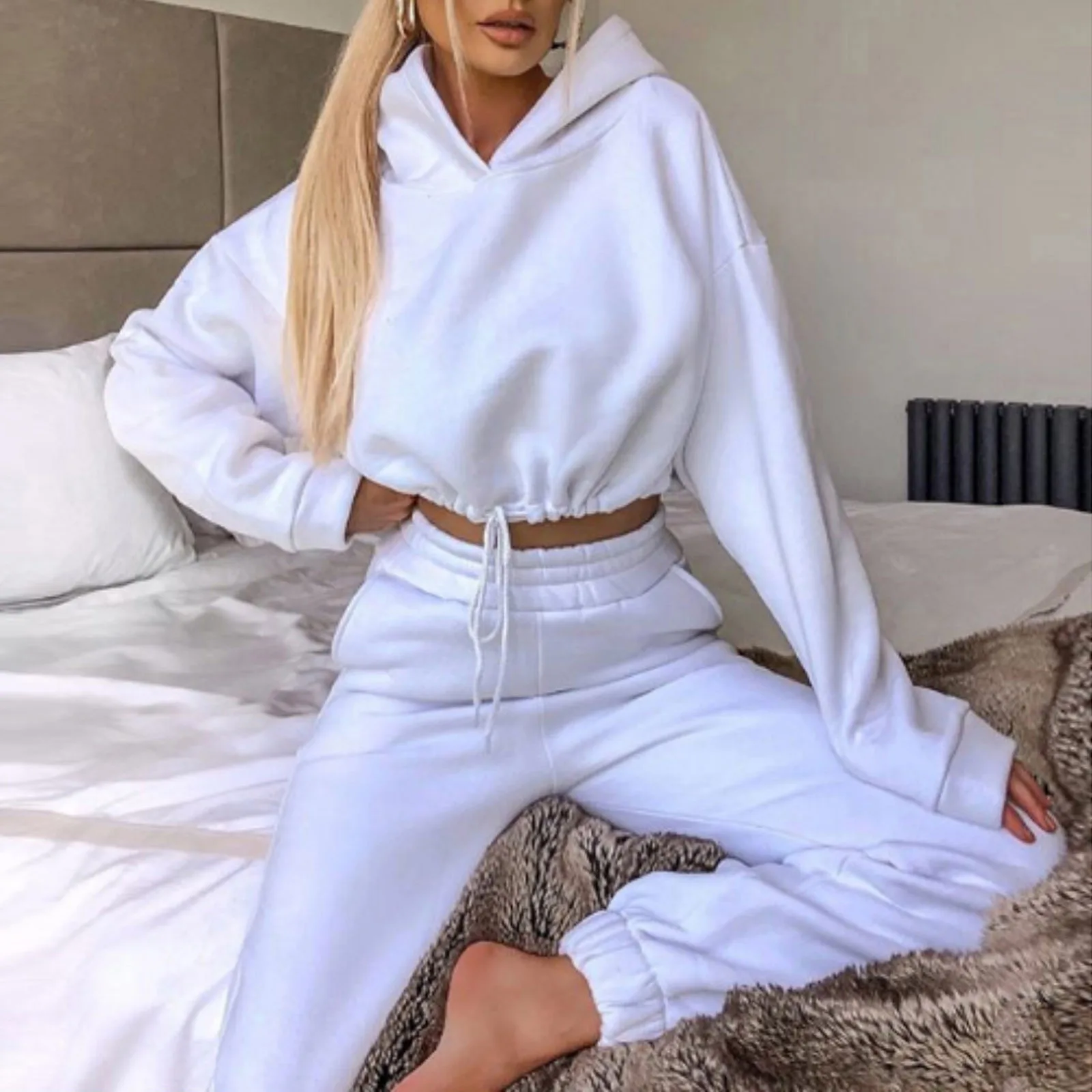 Winter Set with Loose Hoodie and Pants