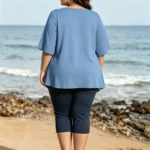 Plus Size High Waist Capri Leggings — Image 5