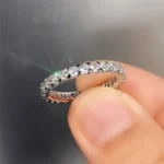 Thin Ring with Shiny Zircon