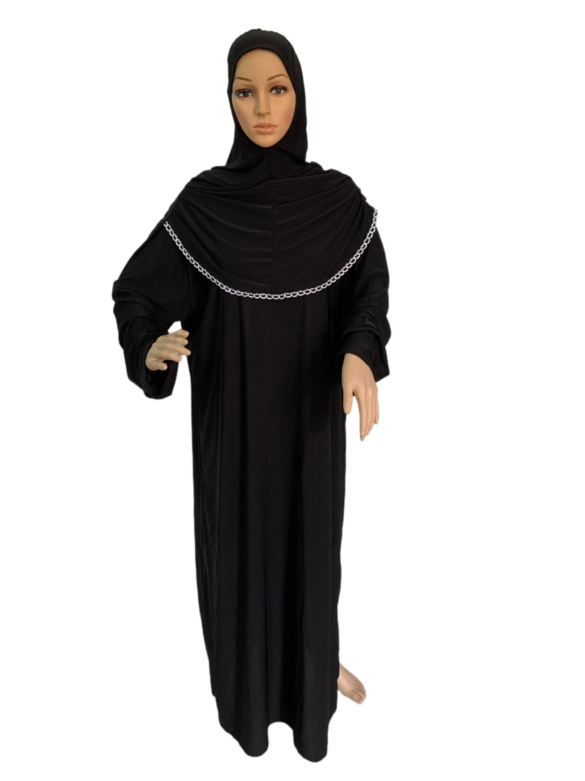 Free-Size Prayer Khimar with Attached Headscarf