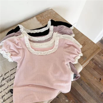 Girls' Lace Summer Shirt