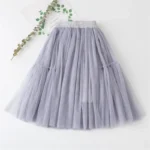 Girls' Lace Cotton Pleated Skirt — Image 4