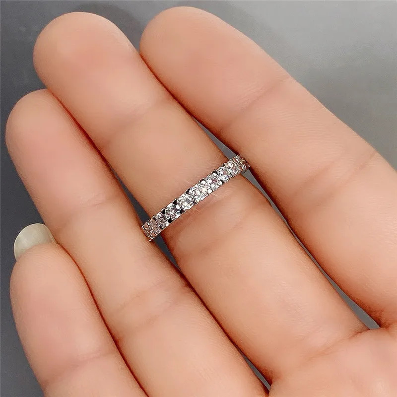 Thin Ring with Shiny Zircon
