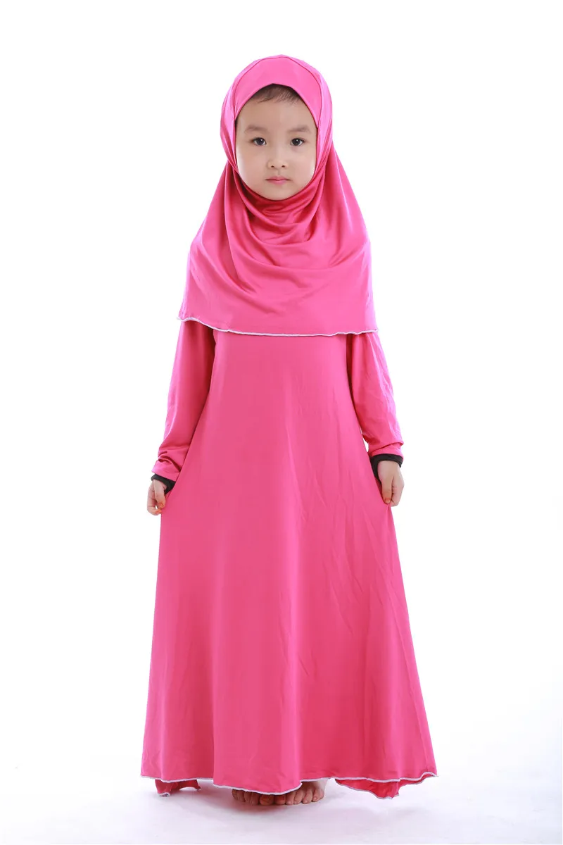 Girls' Prayer Set with Dress and Headscarf