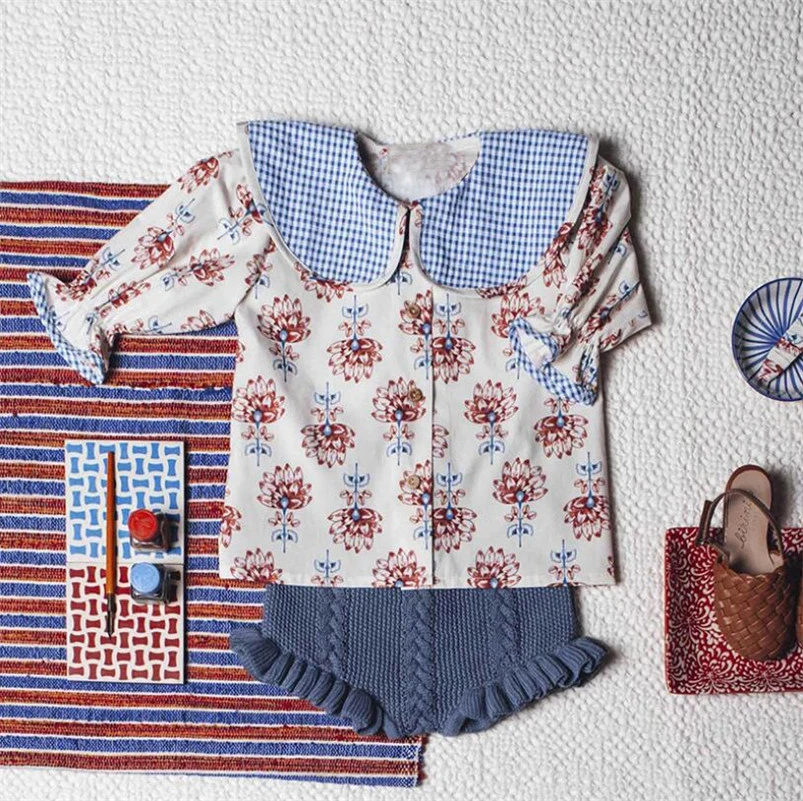 Girls' Floral Blouse