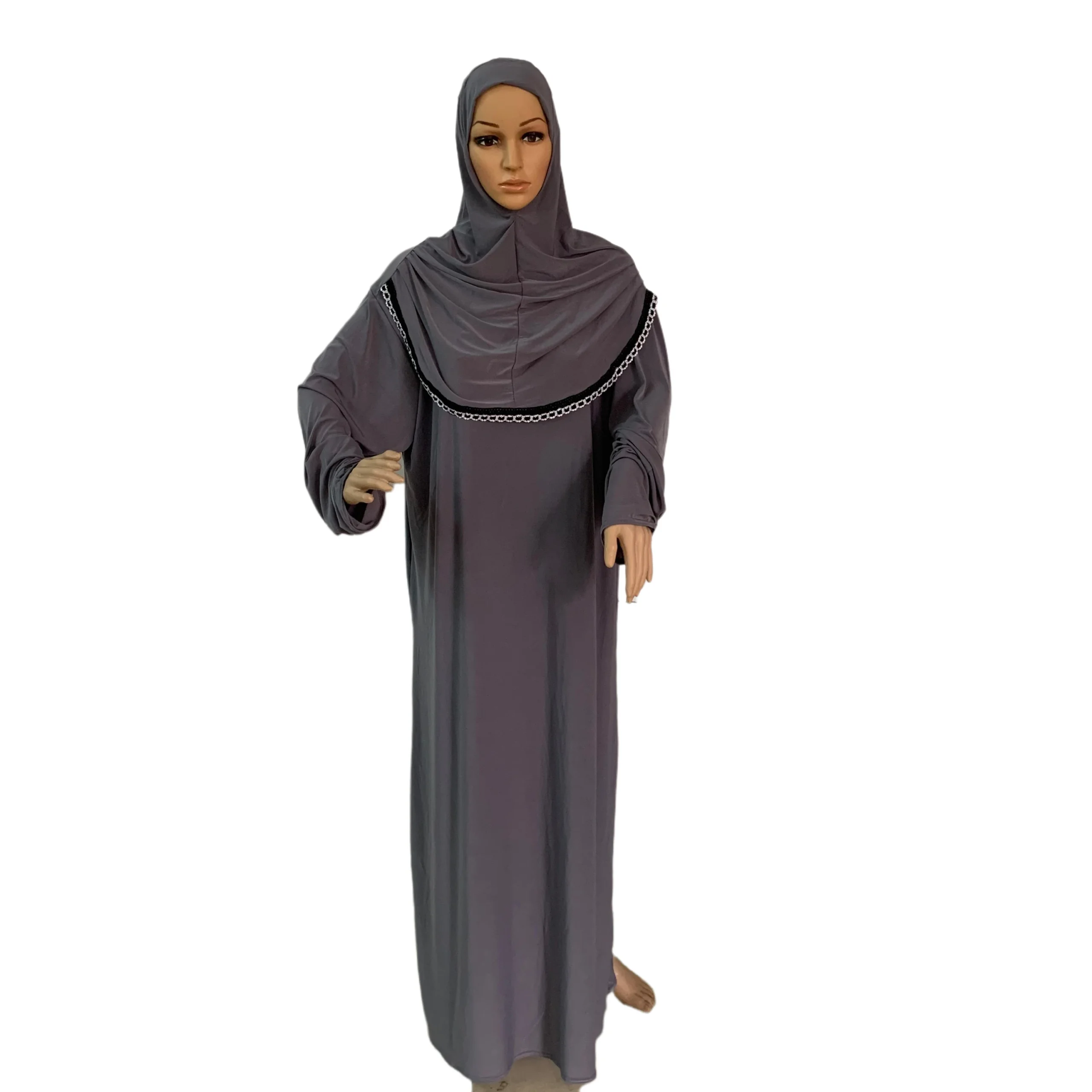 Free-Size Prayer Khimar with Attached Headscarf