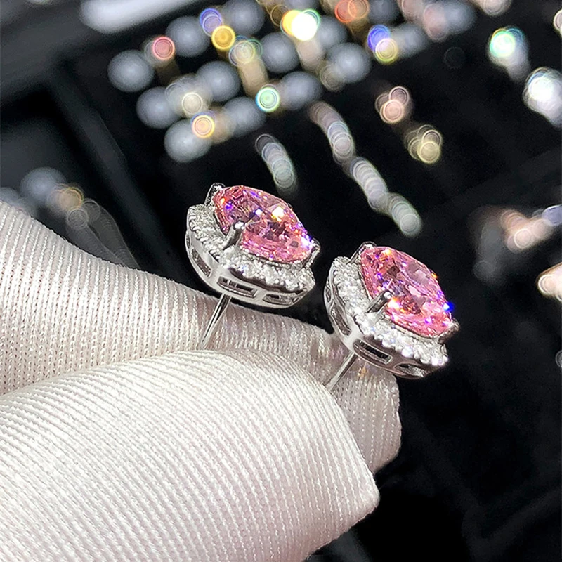 Shiny Zircon Clip-On Earrings