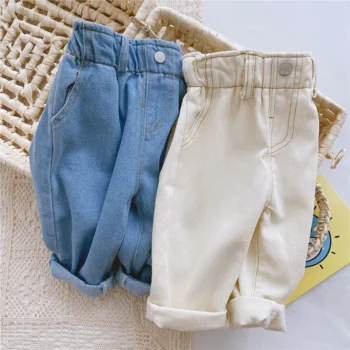 Kids' Casual High Waist Jeans