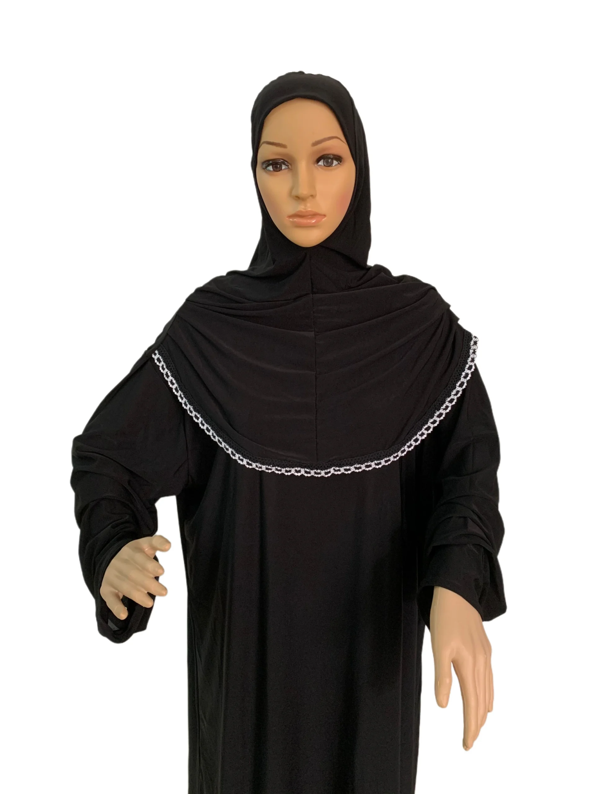 Free-Size Prayer Khimar with Attached Headscarf