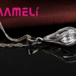 Silver-Tone Jewelry Set with Zirconia Drop — Image 3