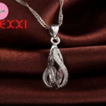 Silver-Tone Jewelry Set with Zirconia Drop — Image 2