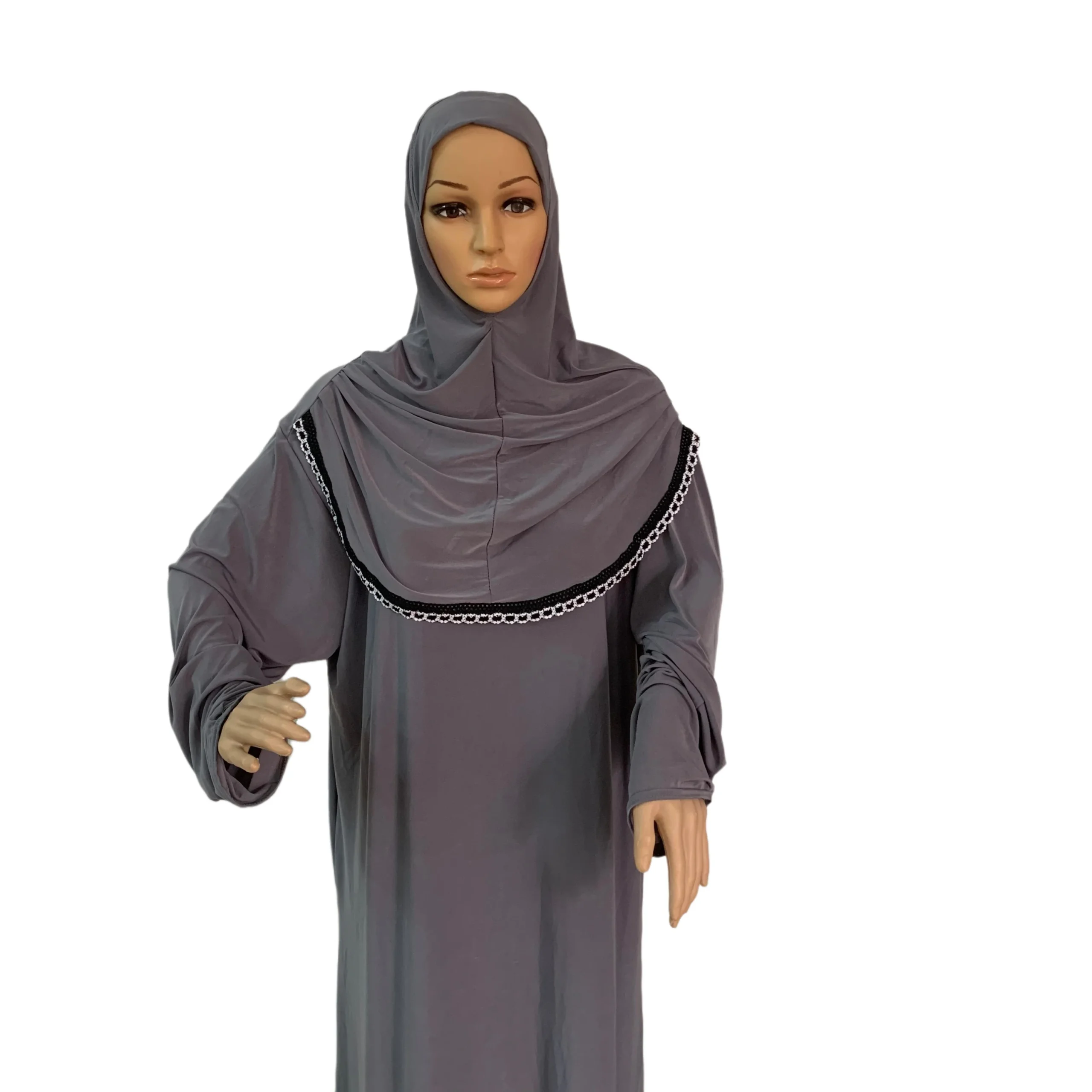 Free-Size Prayer Khimar with Attached Headscarf