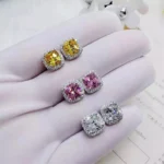 Shiny Zircon Clip-On Earrings