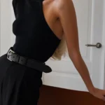 Solid Knitted Turtleneck Bodysuit — Image 3