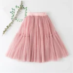 Girls' Lace Cotton Pleated Skirt — Image 2
