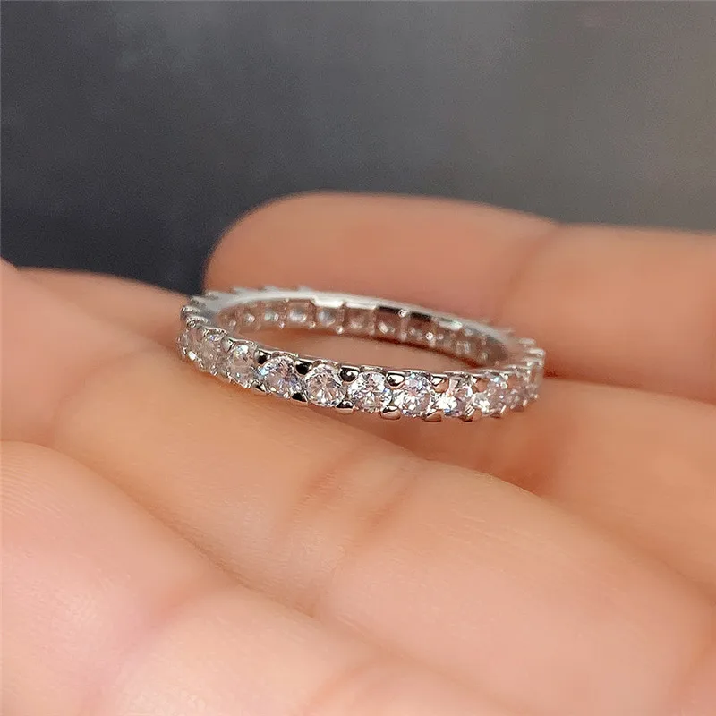 Thin Ring with Shiny Zircon