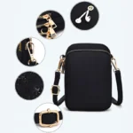 Small Phone Shoulder Bag with Zipper — Image 6