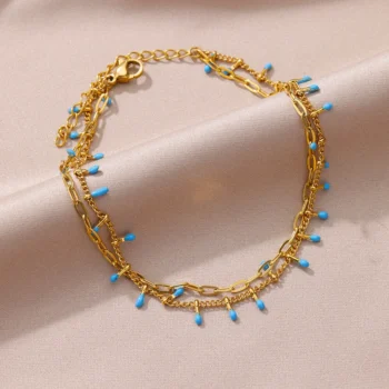 Boho Stainless Steel Anklet with Chain