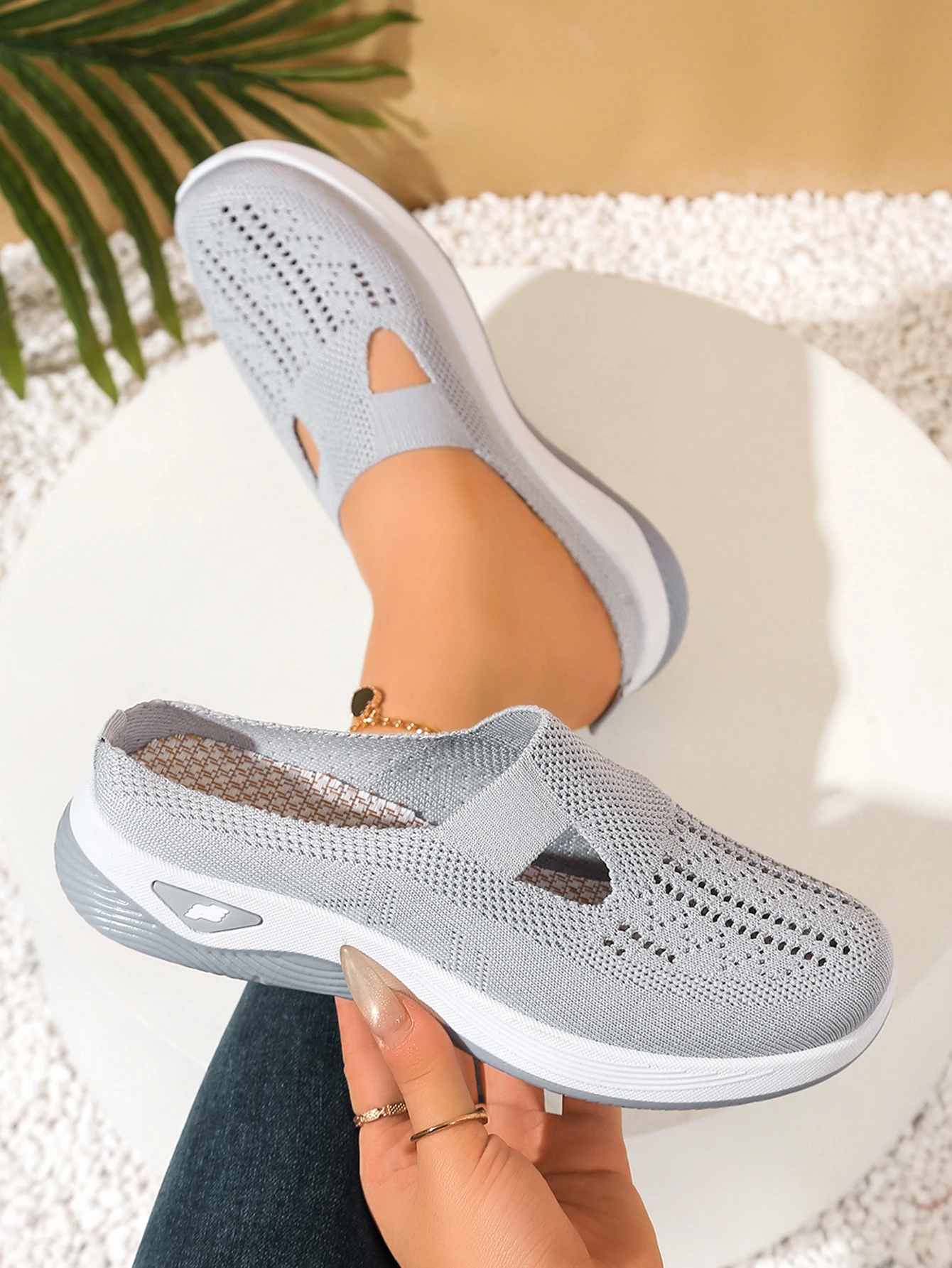House Mule Slippers with Vent Holes