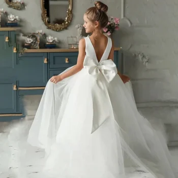 Girls' Elegant Long Dress