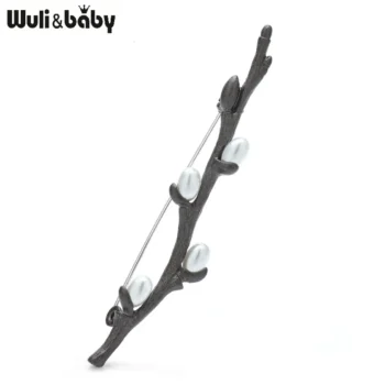 Pearl Willow Branch Brooch