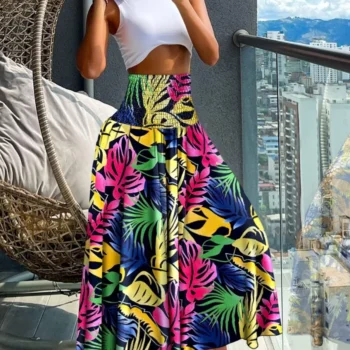 Bohemian Skirt with Elastic Waist