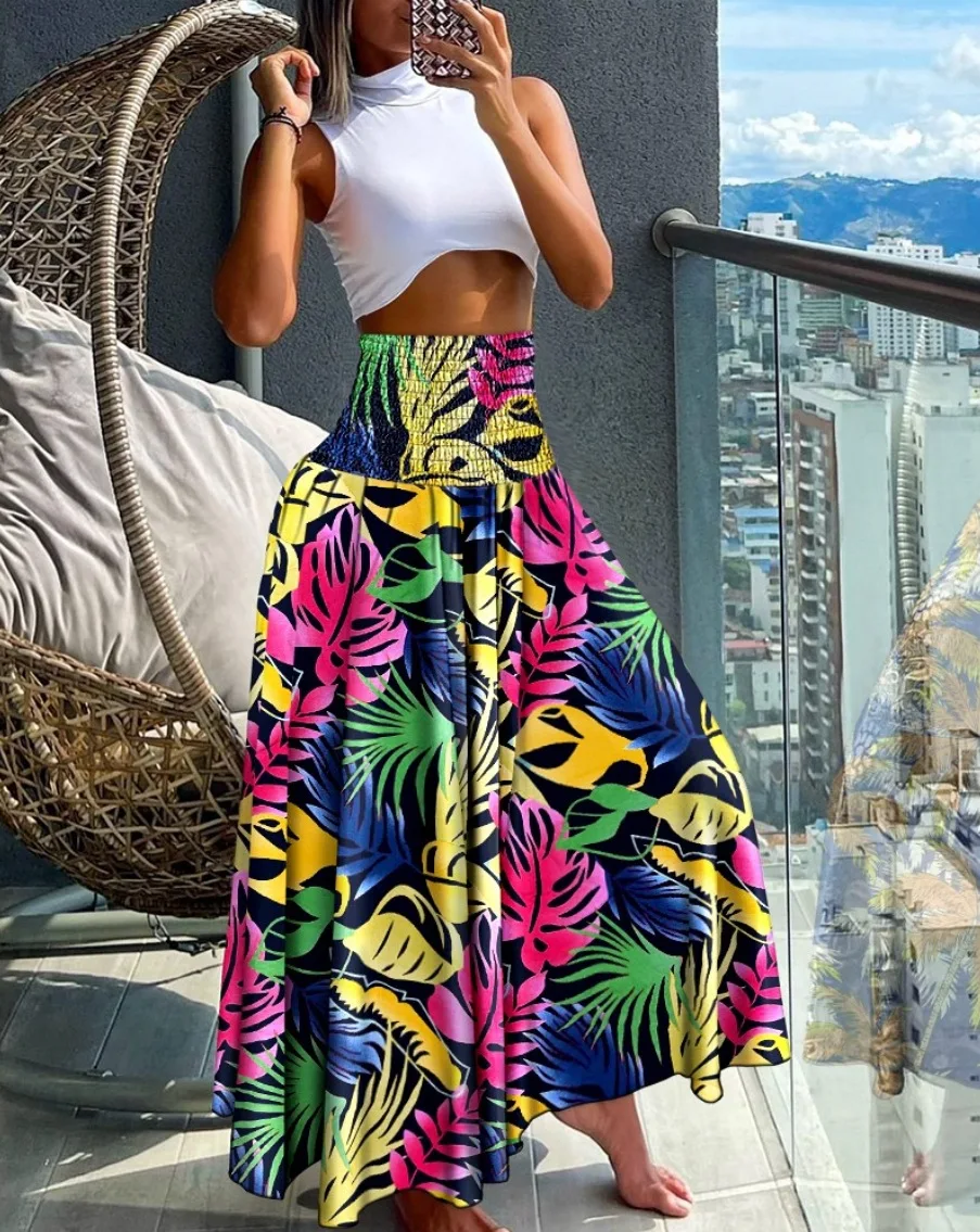 Bohemian Skirt with Elastic Waist