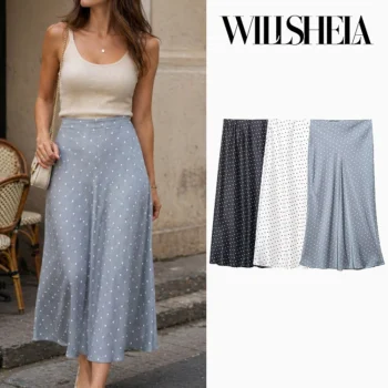Straight Midi Pleated Skirt