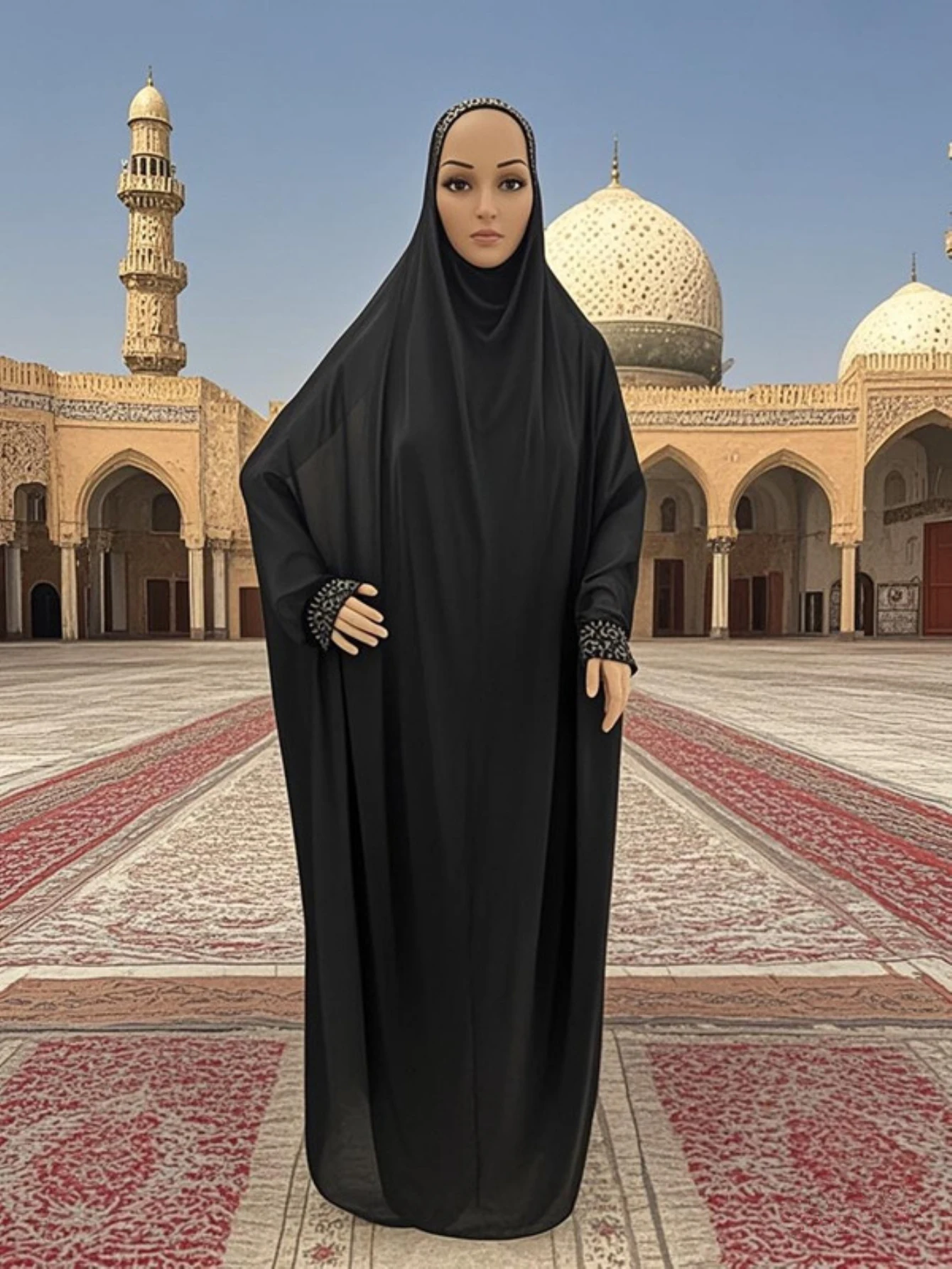 عباية صلاة بخمار بمقاس واحد