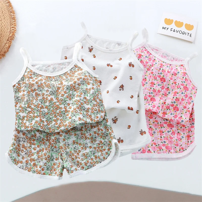 Kids' Cotton Vest and Lightweight Shorts Set