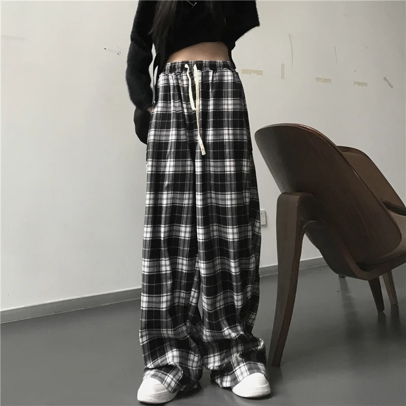 Casual Plaid Pants