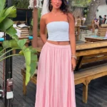تنورة بليسيه بخصر مطاطي وقصّة A — صورة 2