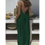 Long Loose Strapless House Dress — Image 5