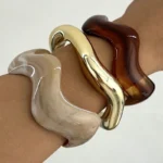 طقم ثلاث أساور راتنج بموج غير منتظم — صورة 2