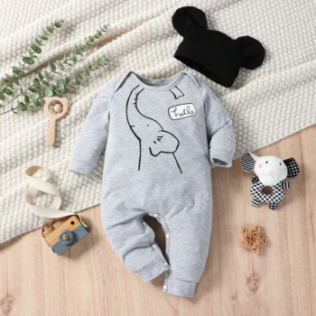 Baby Long Sleeve Round Neck Winter Jumpsuit