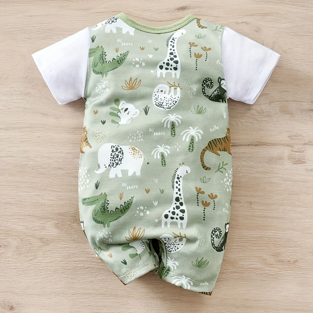 Baby Romper with Cute Animal Print