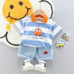 Boys' Polo and Denim Shorts Set — Image 3