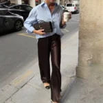 Elegant Satin Wide-Leg Pants — Image 2