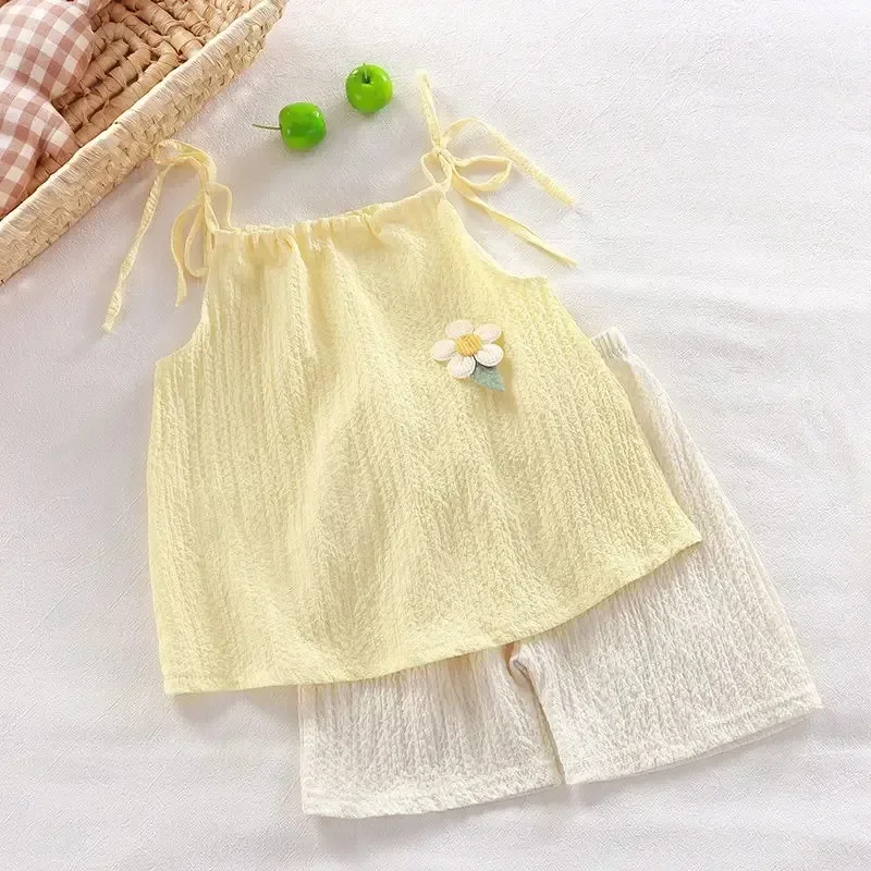 Girls' Floral Set with Vest