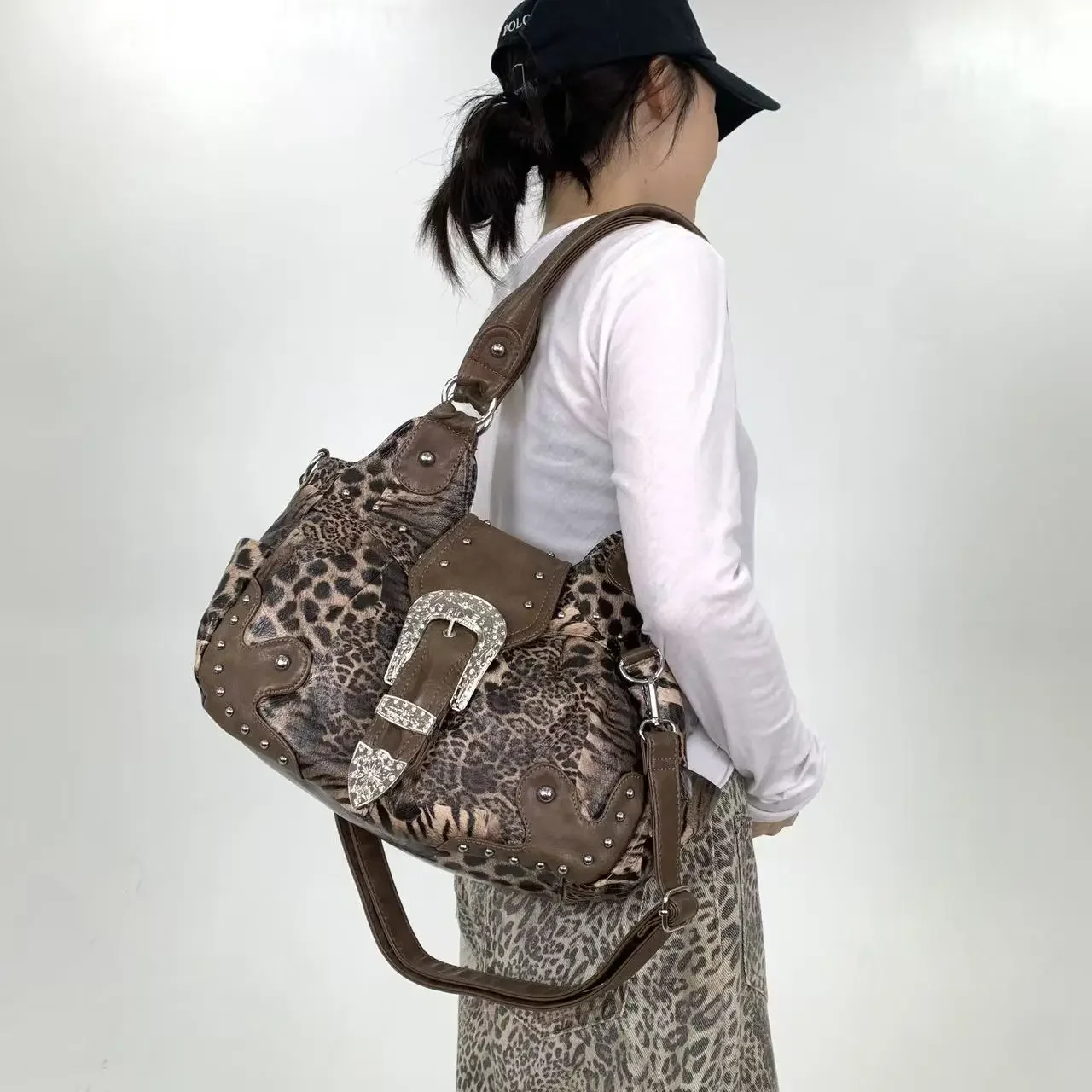 Girls' Y2K Leopard Print Shoulder Bag — Image 11