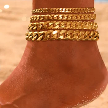 Stainless Steel Anklet with Chain
