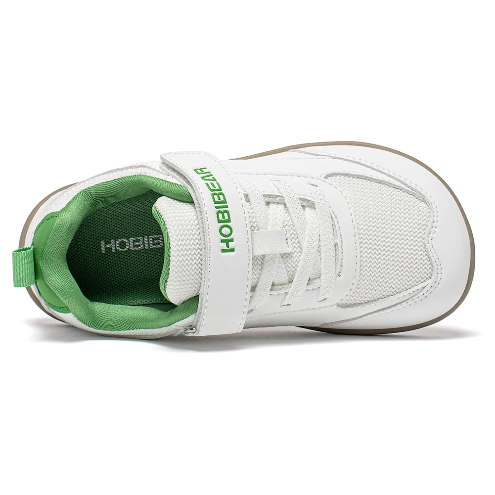 Kids' Minimalist Faux Leather Mesh Sneakers