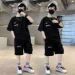 طقم رياضي للأولاد واسع للصيف