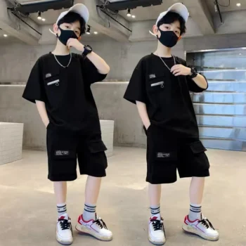 طقم رياضي للأولاد واسع للصيف