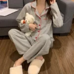 2-Piece Oversized Long Sleeve Pajamas — Image 2
