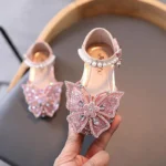 Girls' Rhinestone Summer Sandals with Bow