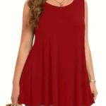 Solid Sleeveless Round Neck Top — Image 5