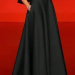 Elegant Satin A-Line Skirt — Image 3