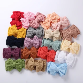 Baby Solid Nylon Headband with Bow